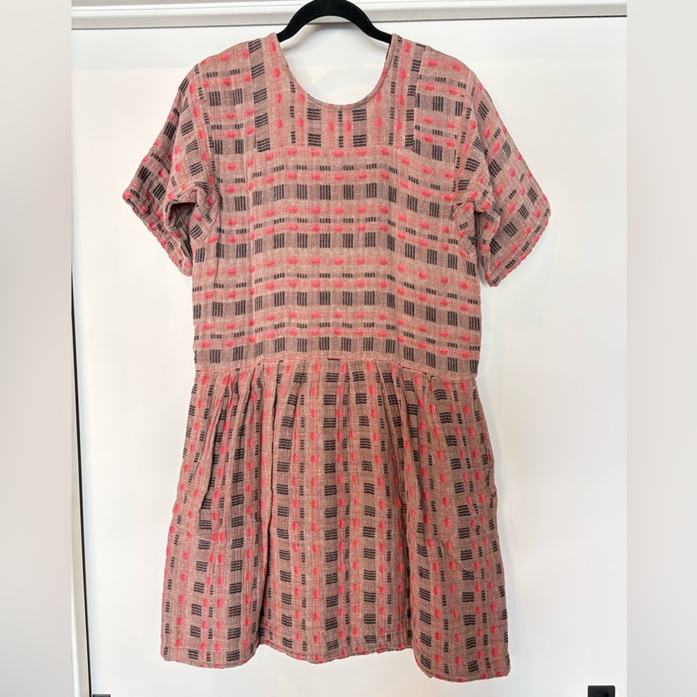 Ace & Jig Pink and Gray Checkered Dress